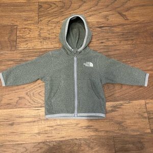 Infant Northface Grey Fleece Full Zip